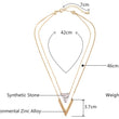 Load image into Gallery viewer, Marble Triangle Layered Pendant Necklace - The Sweetest Tee