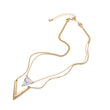 Load image into Gallery viewer, Marble Triangle Layered Pendant Necklace - The Sweetest Tee