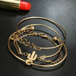 Load image into Gallery viewer, Bohemian Geometric Metal Chain Bracelets - Set of 4 - The Sweetest Tee