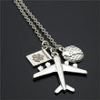 Load image into Gallery viewer, "Every Journey Starts With One Step" Travel Necklace (5 designs) - The Sweetest Tee