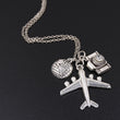 Load image into Gallery viewer, "Every Journey Starts With One Step" Travel Necklace (5 designs) - The Sweetest Tee