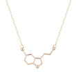 Load image into Gallery viewer, Geometric Statement Necklace Women Female Serotonin Molecule Pendant DNA Polygon Caffeine Chain Necklace Jewelry Gift For Girls