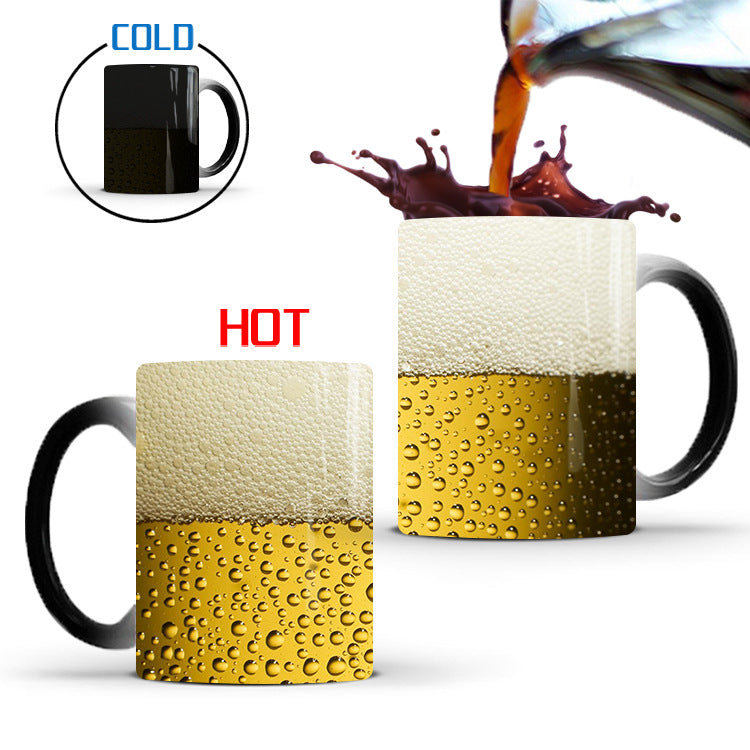 Beer bubble color changing mug