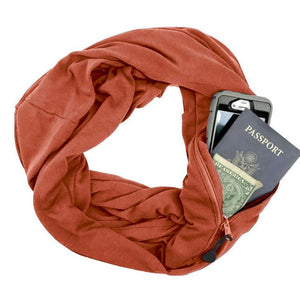 Multi-Functional Storage Zipper Scarf