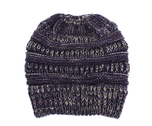 Knitted Wool Ponytail Beanie Hat