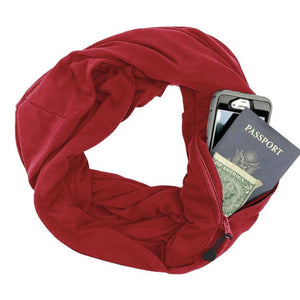 Multi-Functional Storage Zipper Scarf