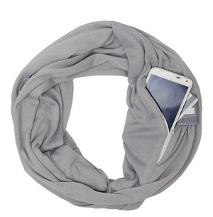 Multi-Functional Storage Zipper Scarf