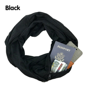 Multi-Functional Storage Zipper Scarf