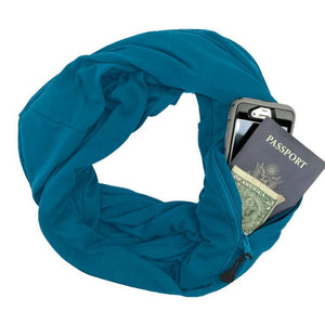 Multi-Functional Storage Zipper Scarf