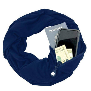 Multi-Functional Storage Zipper Scarf