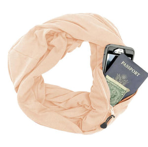 Multi-Functional Storage Zipper Scarf