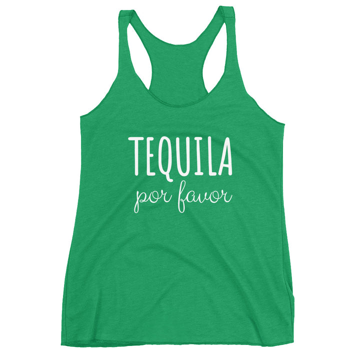 TEQUILA POR FAVOR Women's Racerback Tank (12 colors) - The Sweetest Tee