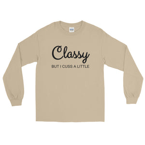 CLASSY BUT I CUSS A LITTLE Long Sleeve Tee (8 colors) - The Sweetest Tee