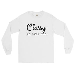 CLASSY BUT I CUSS A LITTLE Long Sleeve Tee (8 colors) - The Sweetest Tee