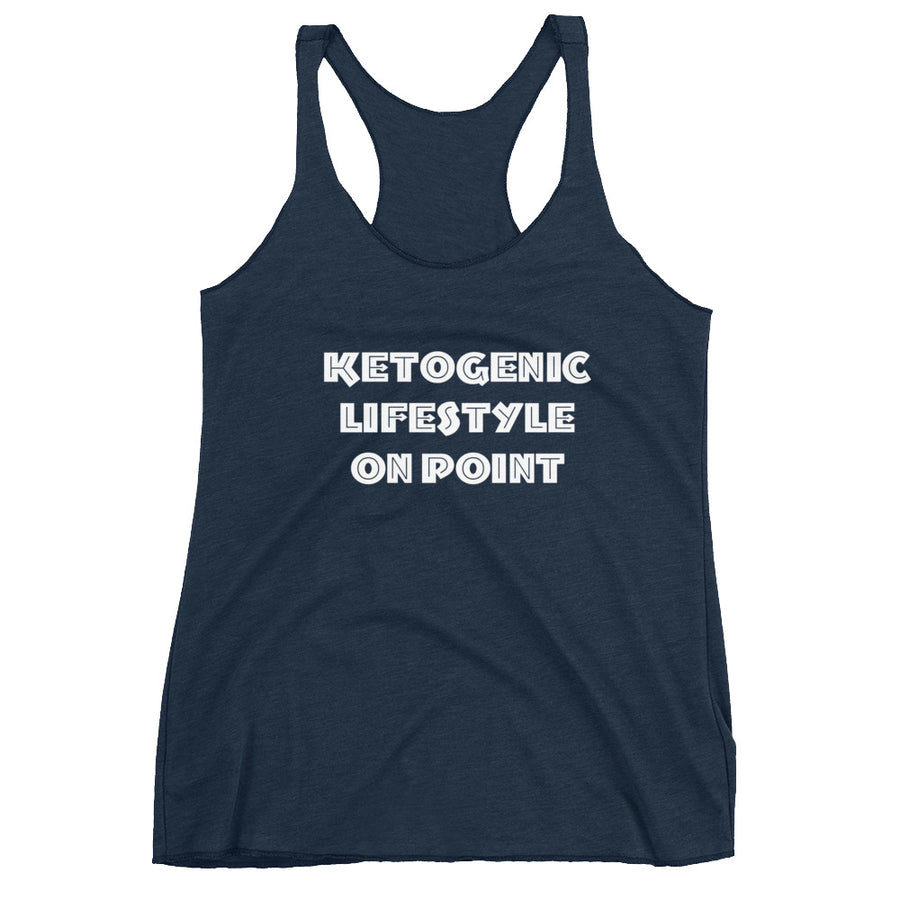 KETOGENIC LIFESTYLE ON POINT Women's Racerback Tank (12 colors) - The Sweetest Tee