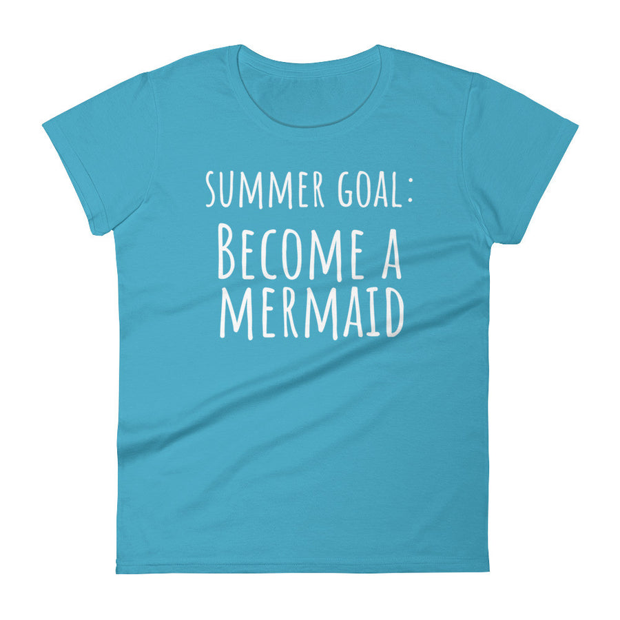 SUMMER GOAL BECOME A MERMAID Jersey Tee (7 colors) - The Sweetest Tee