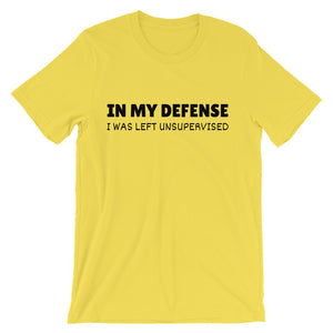 IN MY DEFENSE... Unisex Cotton Tee (8 colors) - The Sweetest Tee
