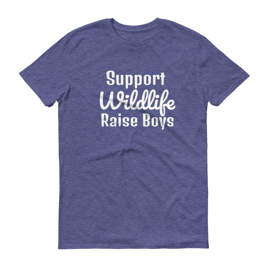 SUPPORT WILDLIFE RAISE BOYS Cotton Tee (10 colors) - The Sweetest Tee