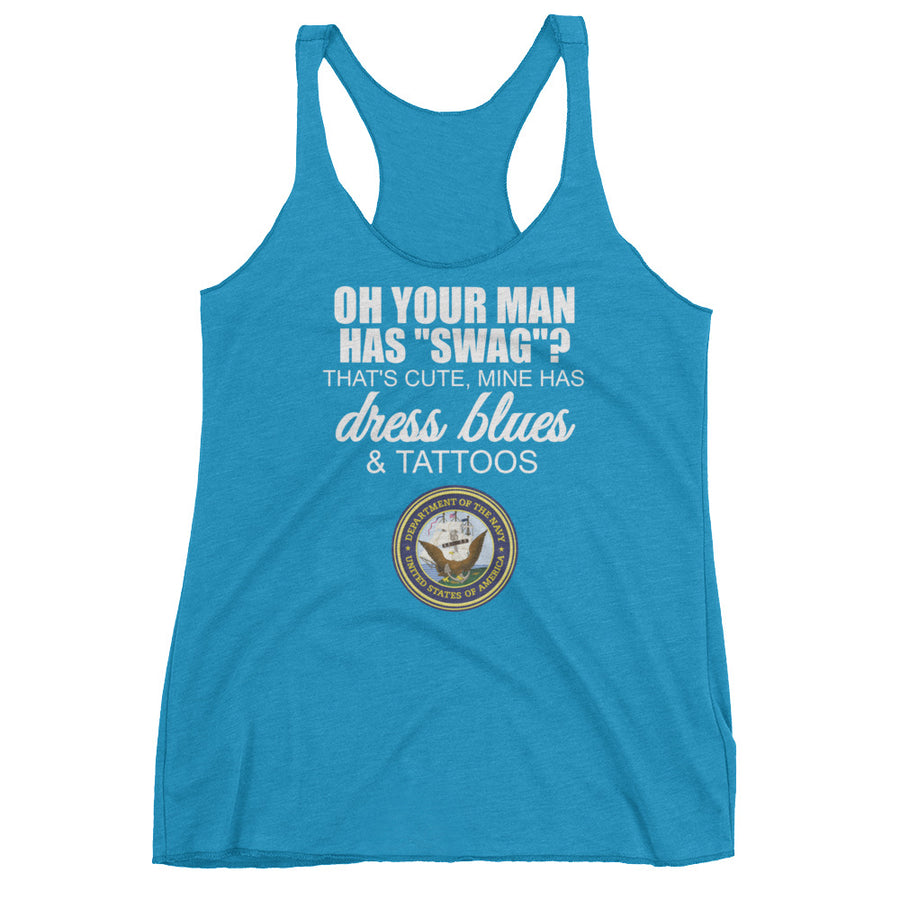 OH YOUR MAN HAS SWAG... US Navy Women's Tank (12 colors) - The Sweetest Tee