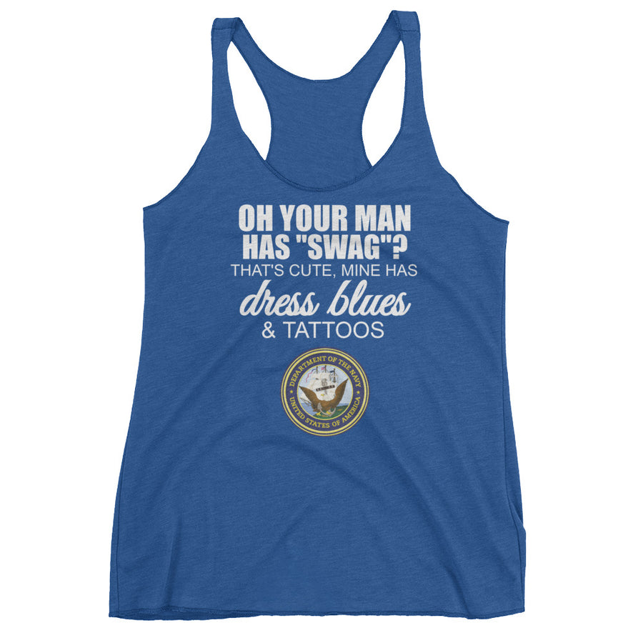 OH YOUR MAN HAS SWAG... US Navy Women's Tank (12 colors) - The Sweetest Tee