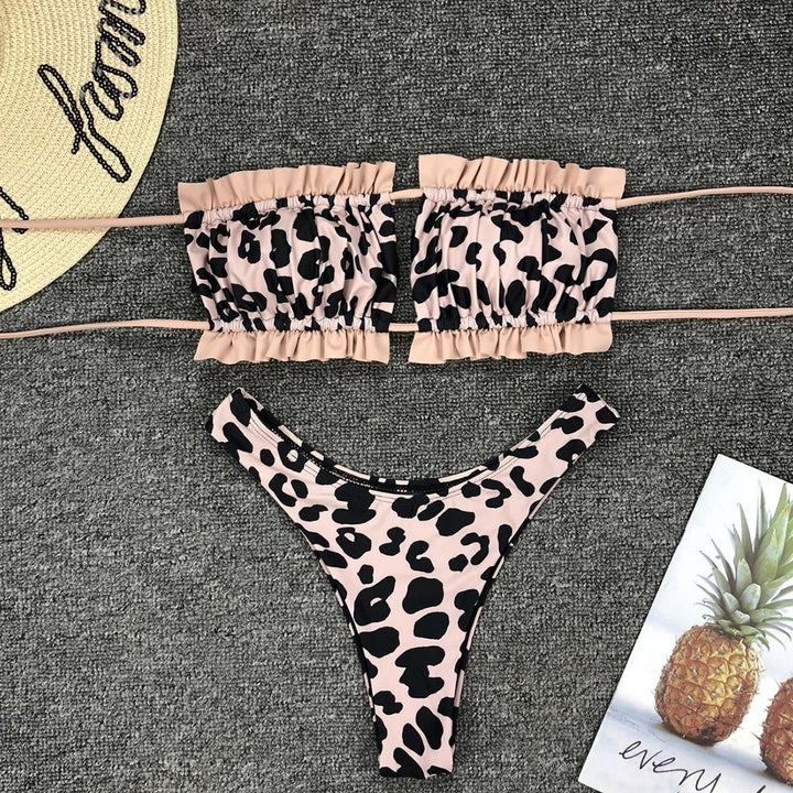 OMKAGI Bandeau Bikini 2020 Swimsuit Women Swimwear Biquinis Sexy Push Up Swimming Bathing Suit Beachwear Micro Bikini Set - The Sweetest Tee