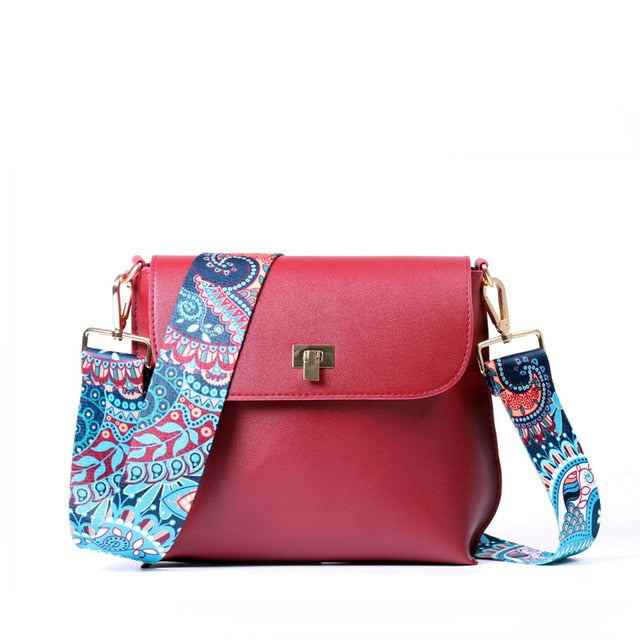 Crossbody Messenger Bag with Colorful Strap (14 strap colors/4 bag colors) - The Sweetest Tee