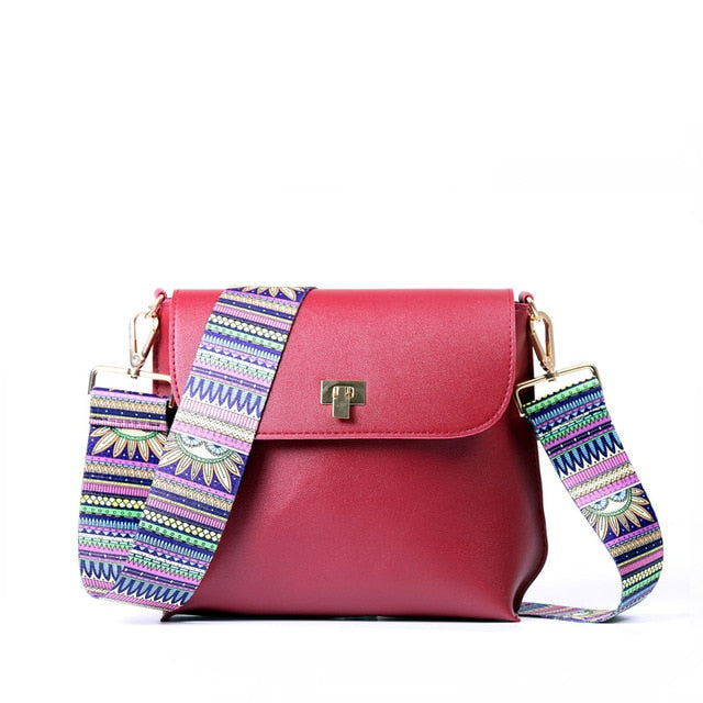 Crossbody Messenger Bag with Colorful Strap (14 strap colors/4 bag colors) - The Sweetest Tee
