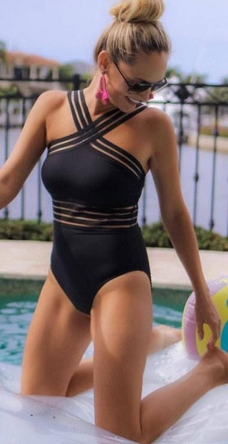 Crossed One Piece Swimsuit (2 colors) - The Sweetest Tee